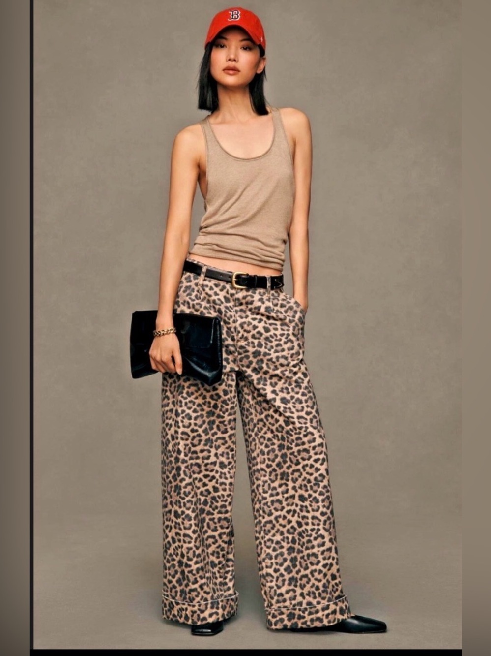 Anthropologie Pilcro Leon Double Hem High-Rise Wide-Leg Cuffed Jeans pants